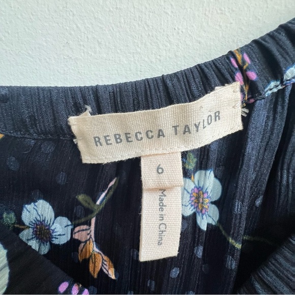 Rebecca Taylor Natalie Jumpsuit Silk One Shoulder Blue Floral Coquette feminine - Picture 11 of 16